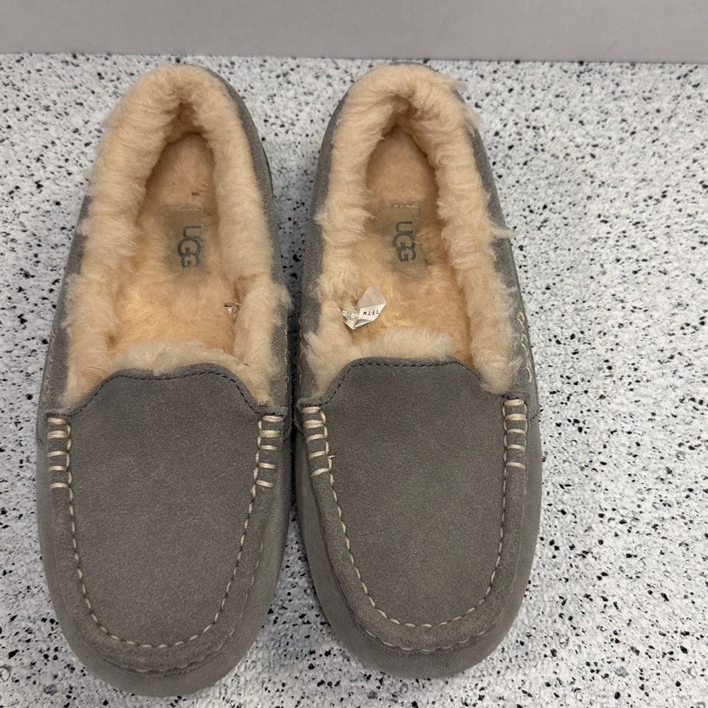 UGG Gray Loafers with Cream Shearling
